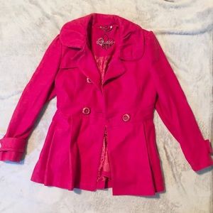 Guess Pink Peplum Coat
